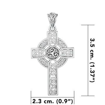 Celtic Cross Sterling Silver Pendant by Peter Stone Jewelry TPD3969 - Jewelry
